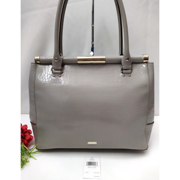 Kate Spade New York Knightsbridge Constance Soft Taupe Patent Satchel Bag - $698 - Picture 3 of 16